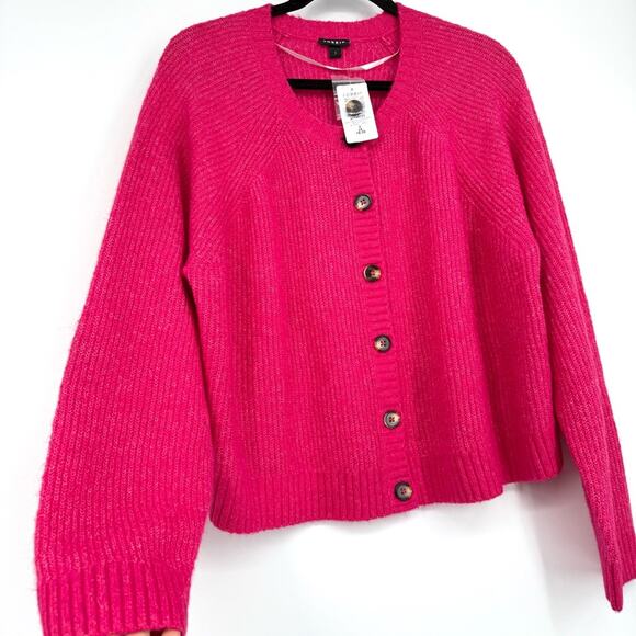 NWT Torrid Pink Vegan Cashmere Crop Cardigan Sweater‎ Size 2X - Picture 5 of 11